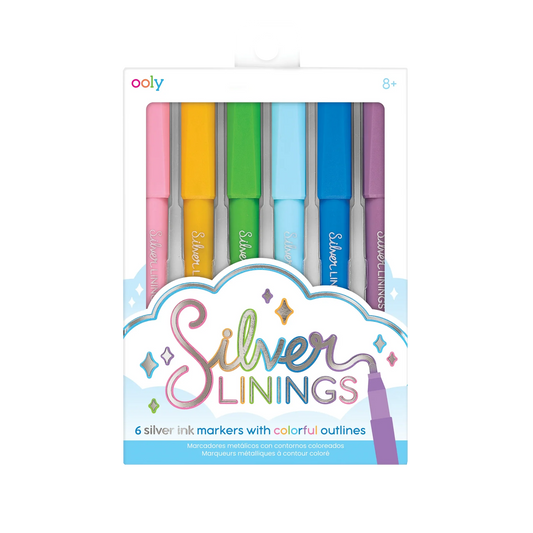 Silver Linings Outline Markers Set of 6