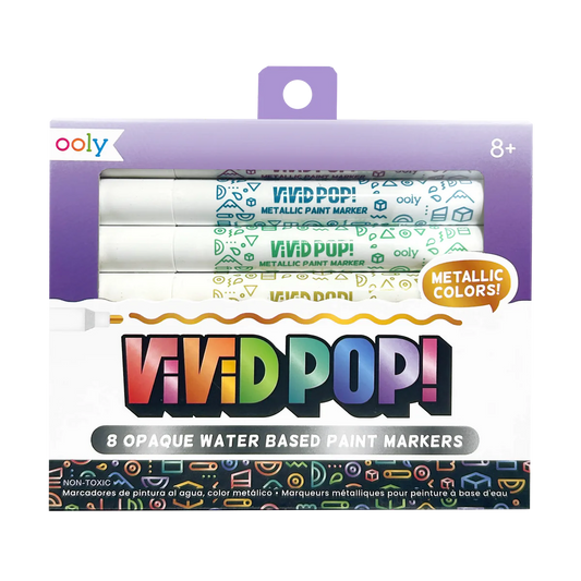 Vivid Pop! Water Based Paint Markers - Metallic - Set of 8