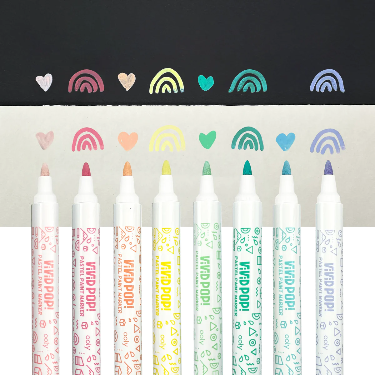 Vivid Pop! Water Based Paint Markers - Pastel - Set of 8