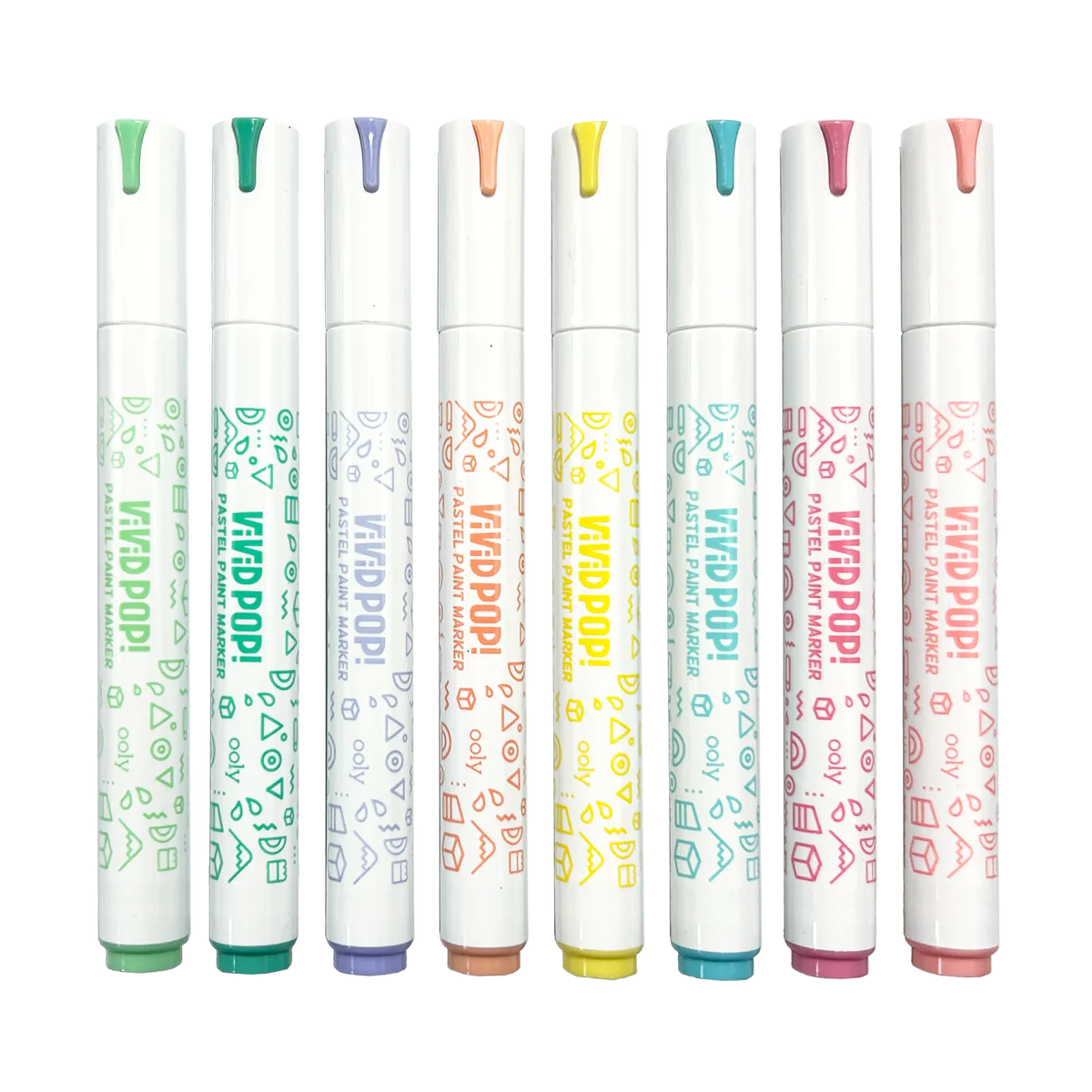 Vivid Pop! Water Based Paint Markers - Pastel - Set of 8