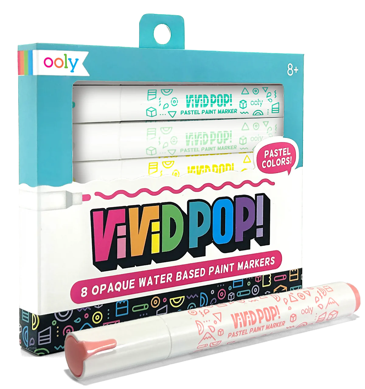 Vivid Pop! Water Based Paint Markers - Pastel - Set of 8