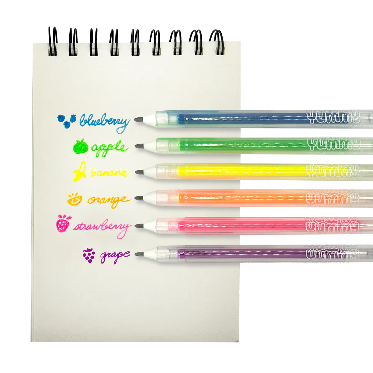 Yummy Yummy Scented Gel Pens - Neon - Set of 6