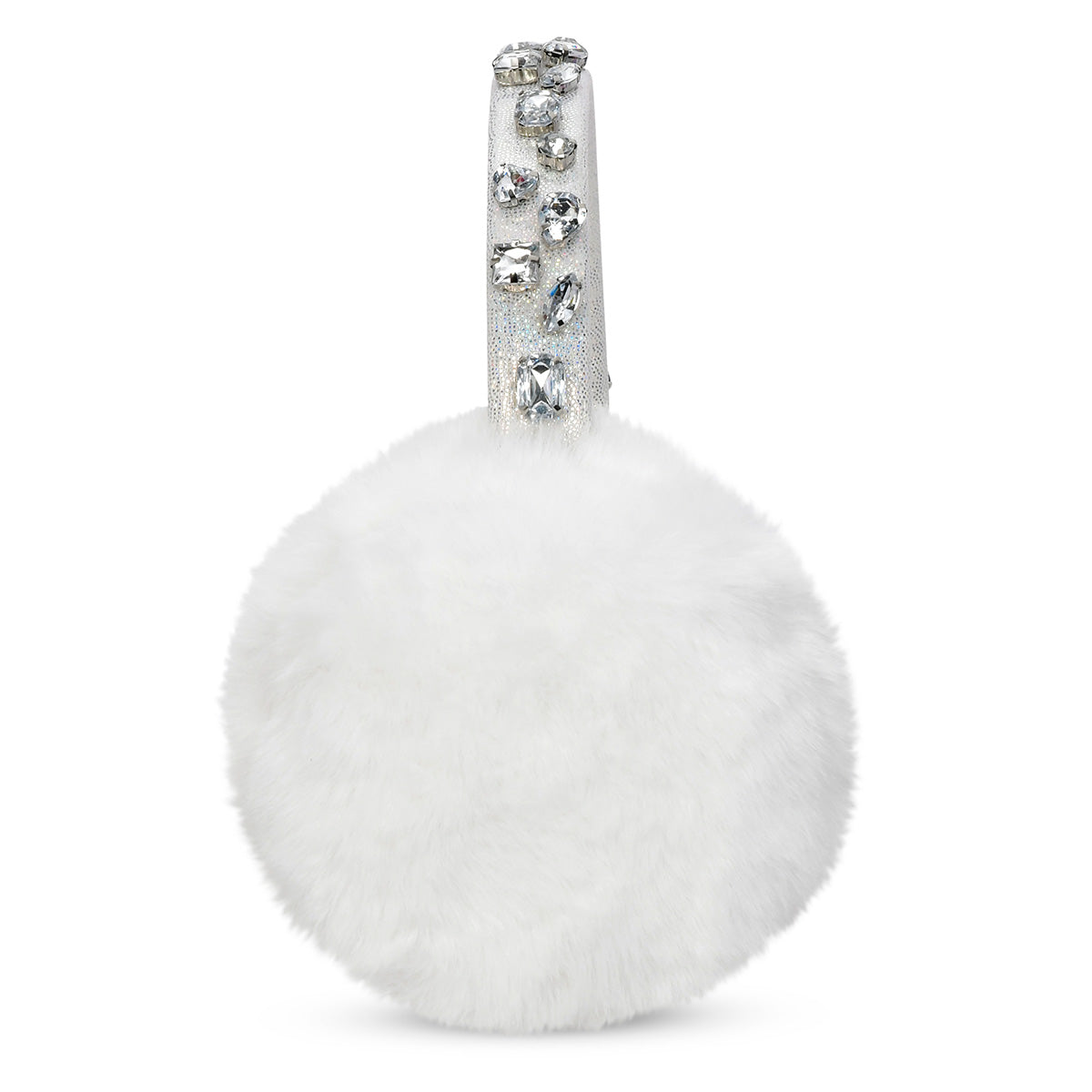 White Rhinestone Earmuffs