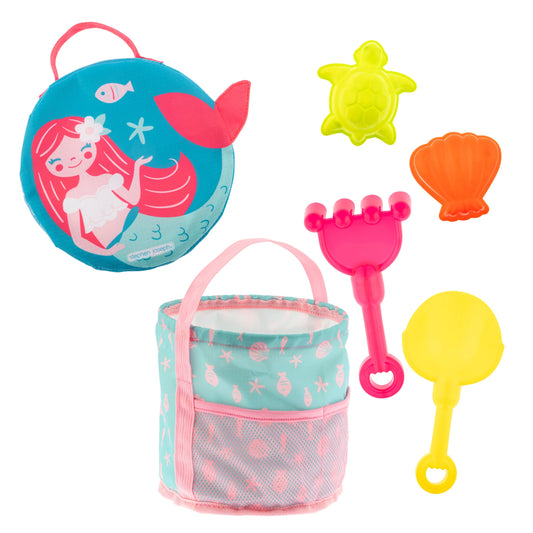 Mermaid Collapsible Beach Bucket