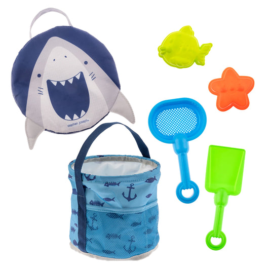 Shark Collapsible Beach Bucket