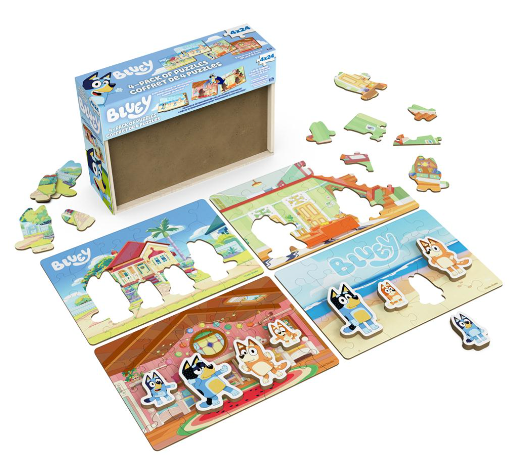 Bluey Wooden Puzzle 4 Pack