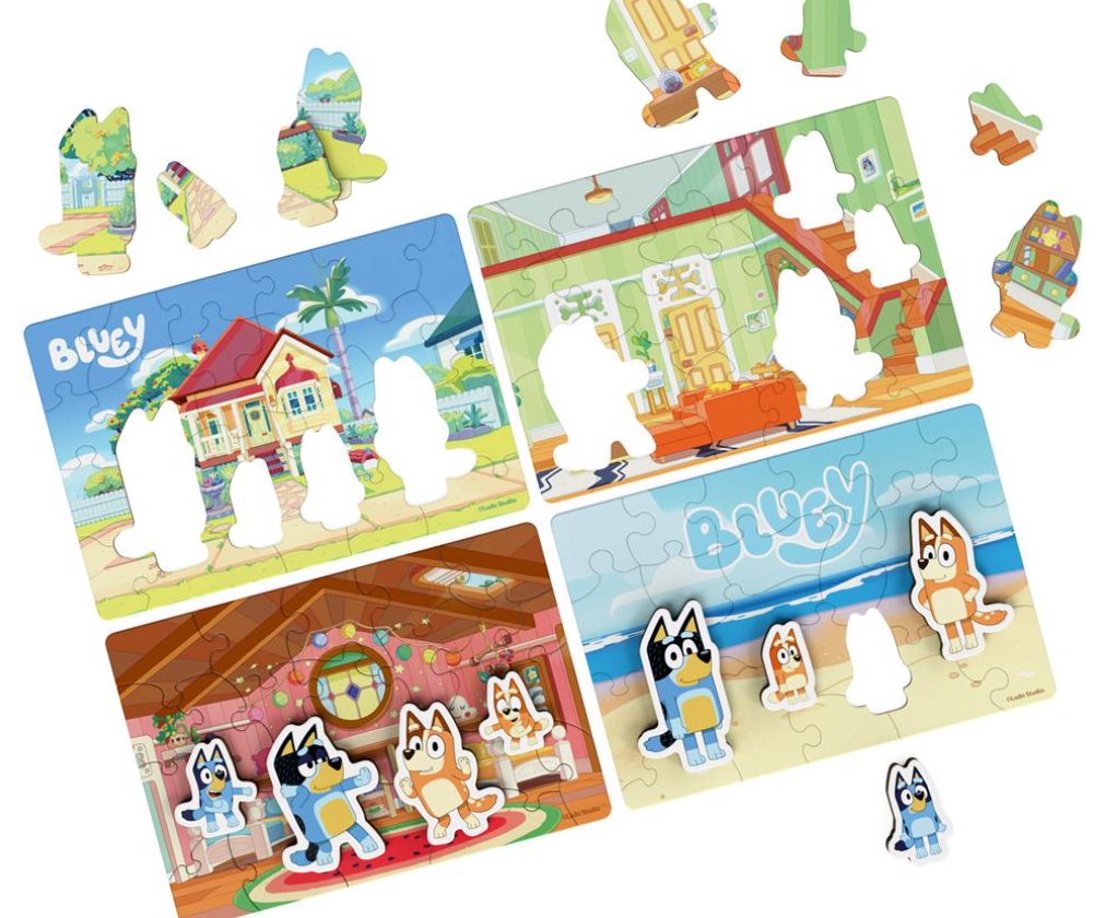 Bluey Wooden Puzzle 4 Pack