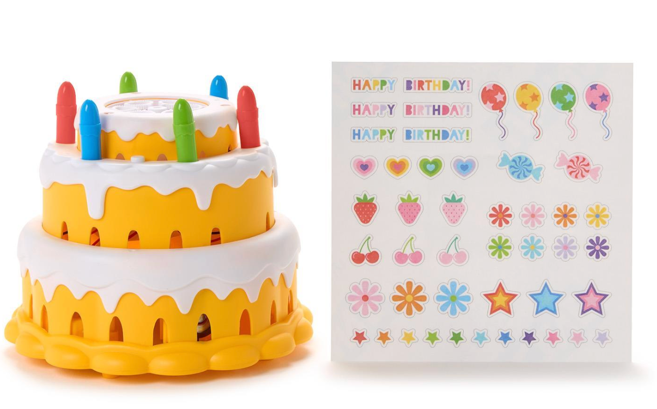 Light Up Birthday Cake Bubble Machine