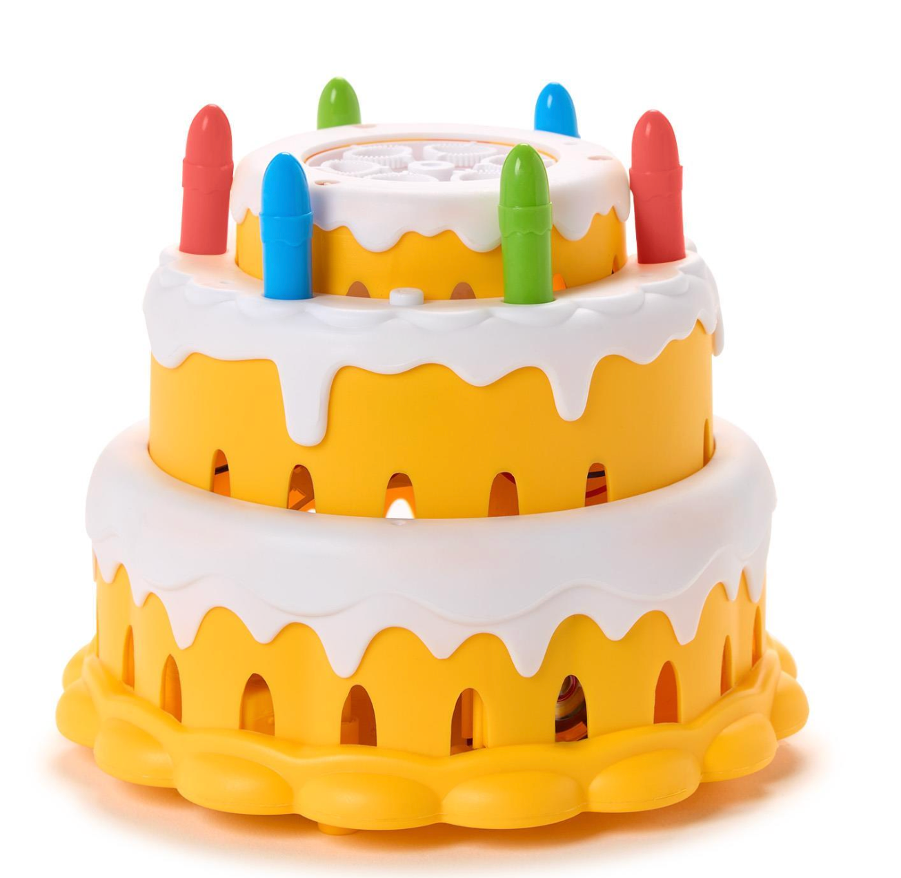 Light Up Birthday Cake Bubble Machine