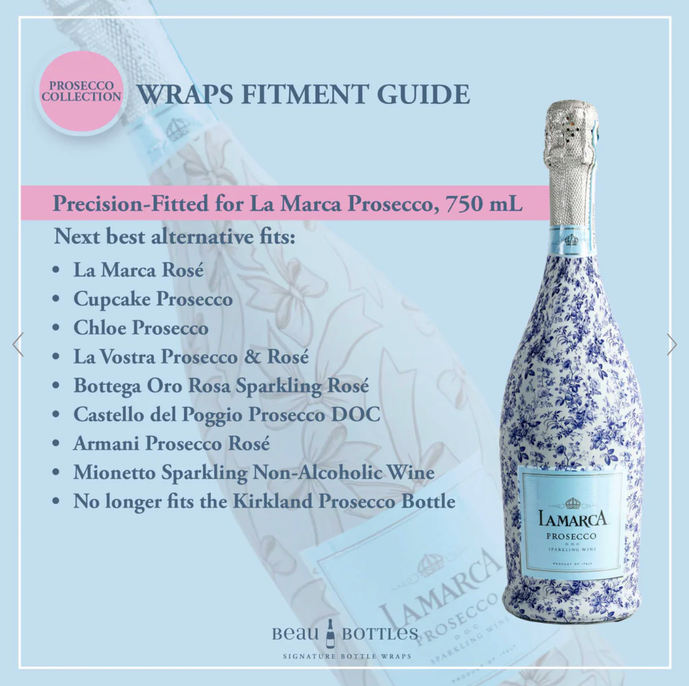 Beau Bottles Stars and Stripes Prosecco Wrap