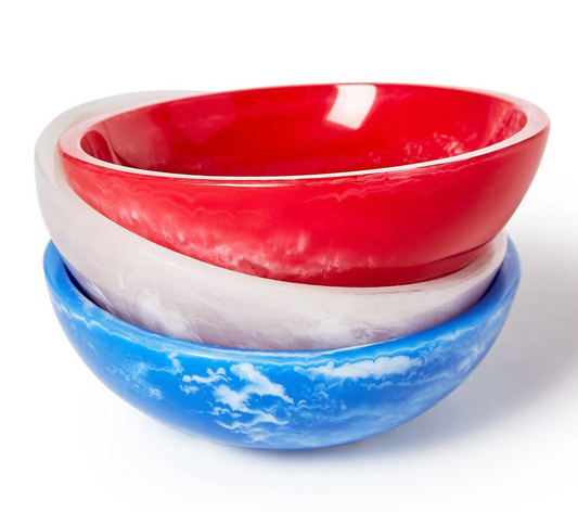 Red, White and Blue Tidbit Bowls