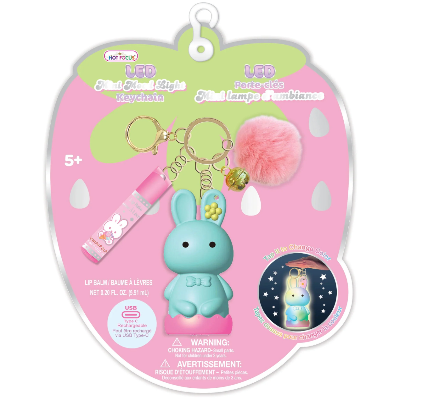 Bunny Mini Mood Light Keychain