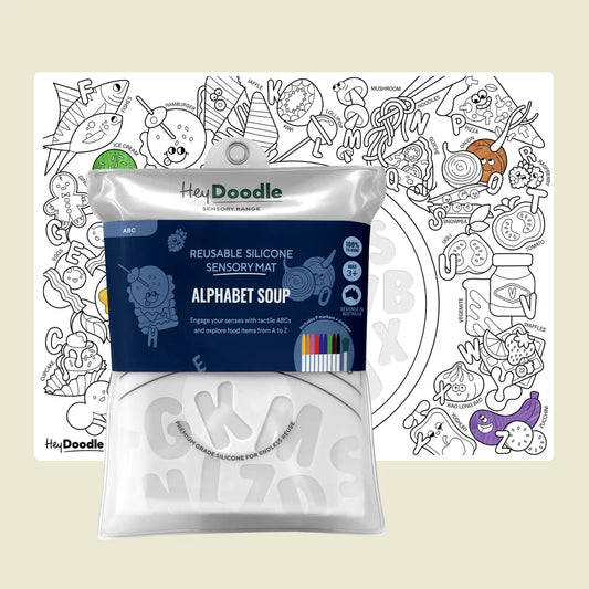 Alphabet Soup Sensory Coloring & Doodle Mat