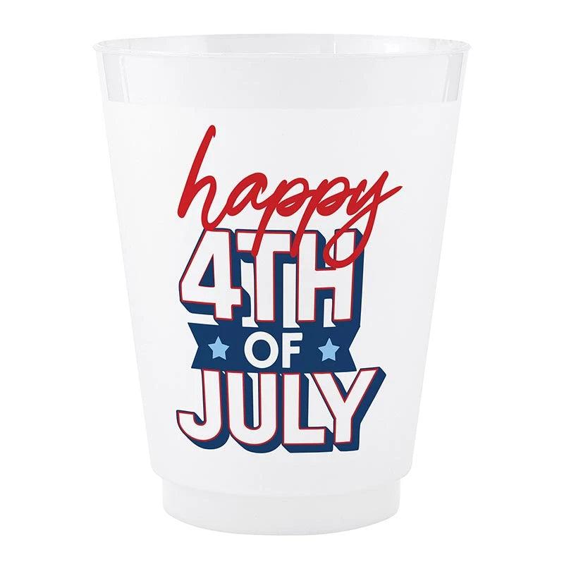 Happy 4th of July Frosted Cups 8ct.