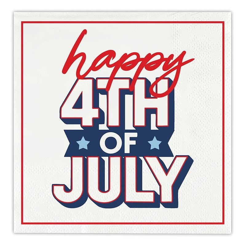 Happy 4th of July Beverage Napkins