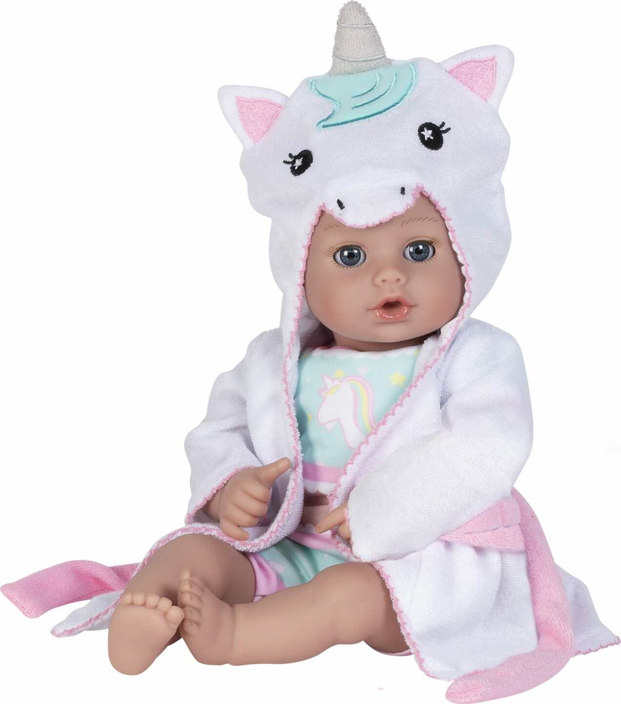 BathTime Unicorn Baby Doll, Doll Clothes & Accessories Set