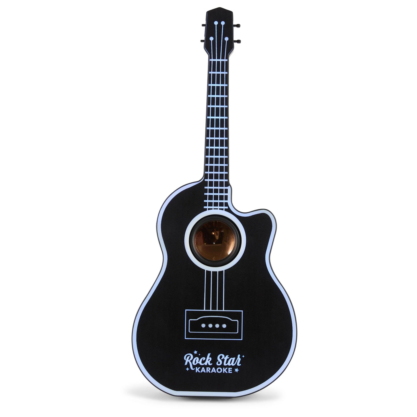 Rock Star Karaoke Guitar Speaker & Microphone Black