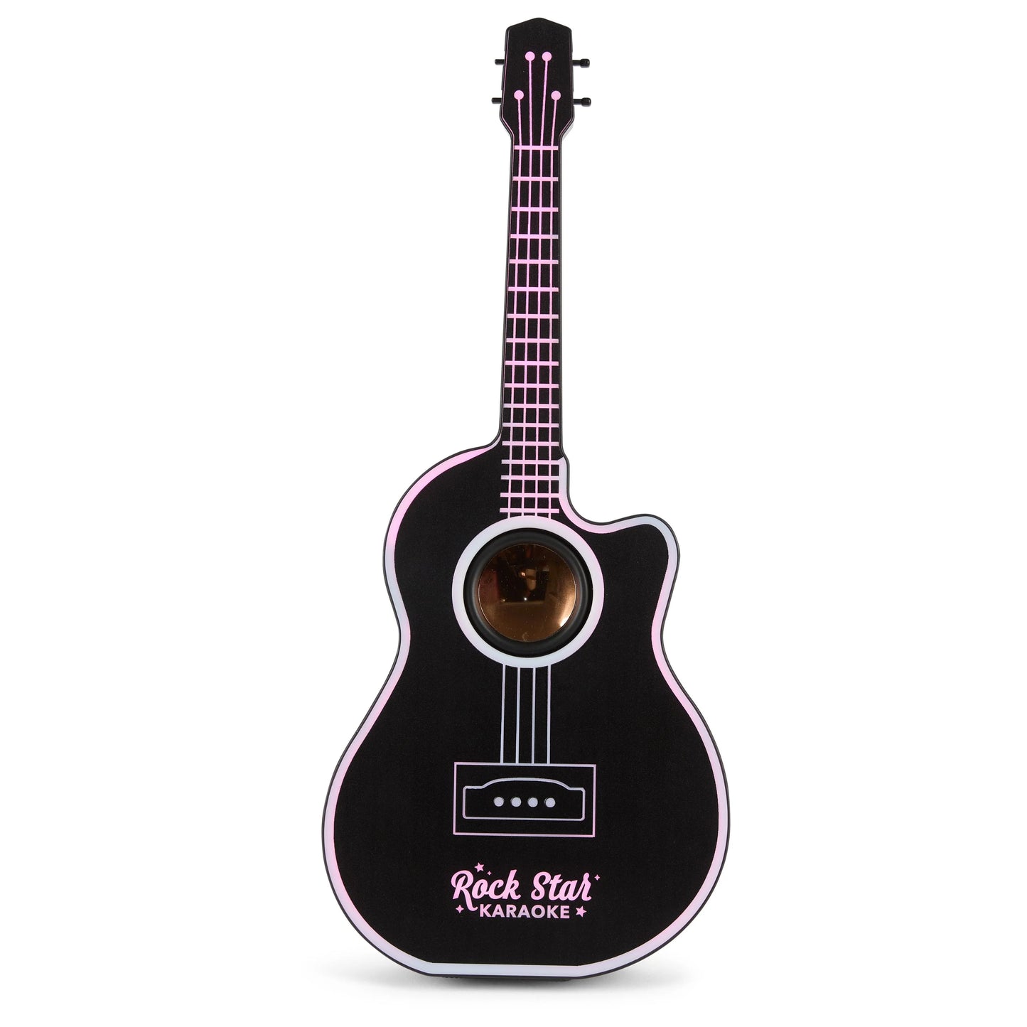Rock Star Karaoke Guitar Speaker & Microphone Black
