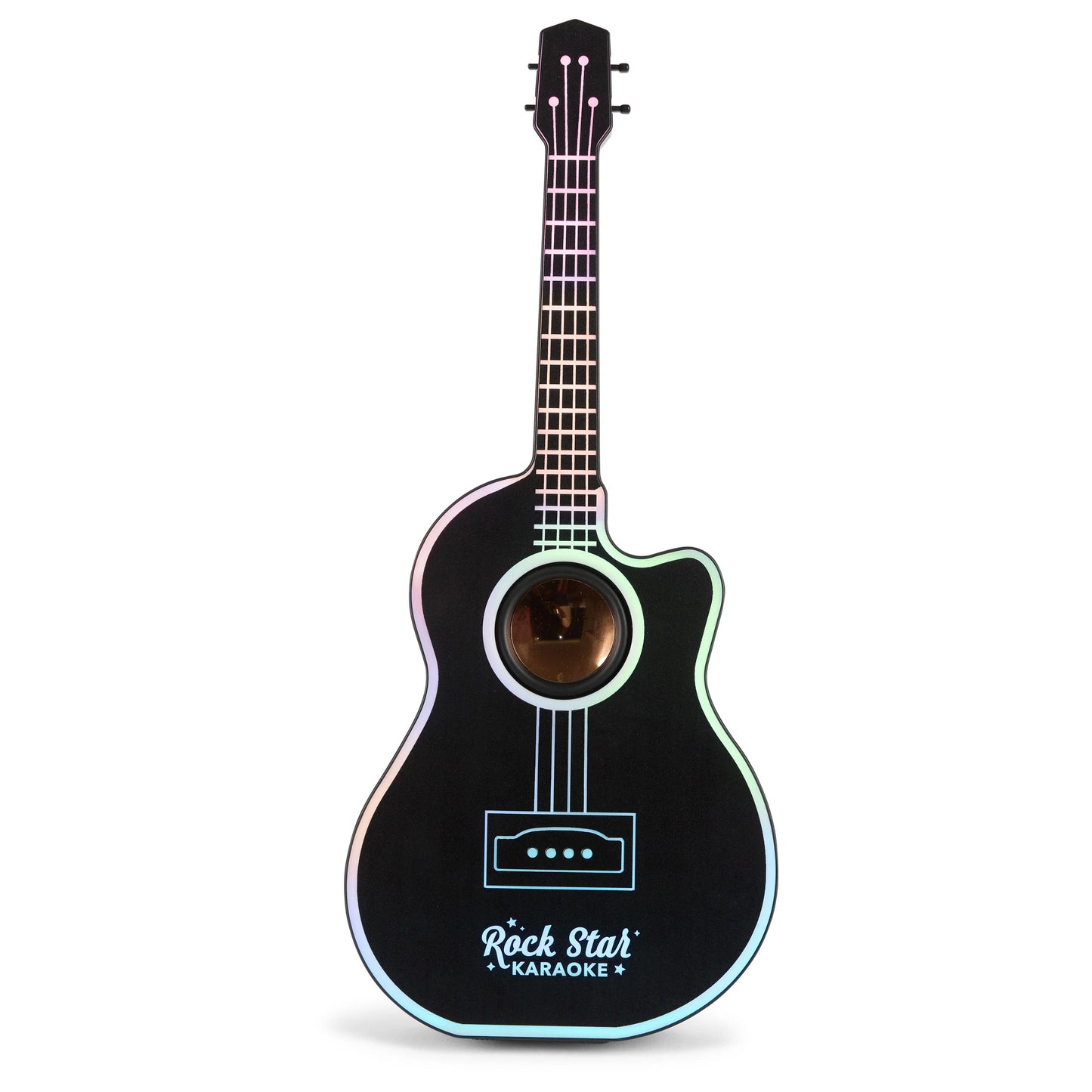Rock Star Karaoke Guitar Speaker & Microphone Black