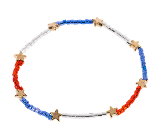 USA Stars 3 Pc Stack Bracelets