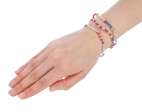 USA Stars 3 Pc Stack Bracelets