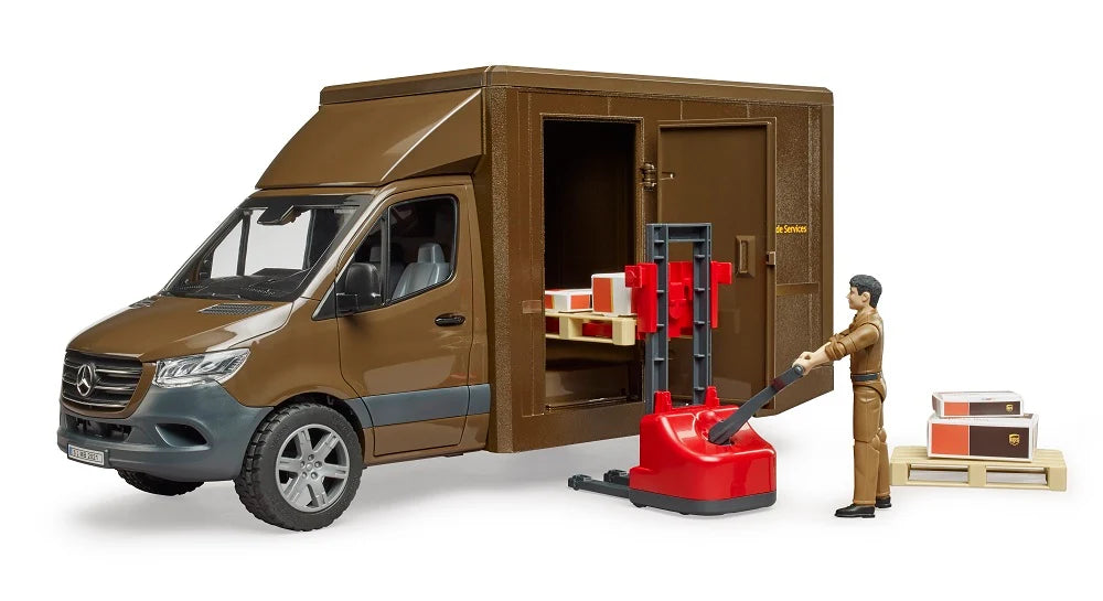 Bruder Sprinter UPS with Driver and Accessories