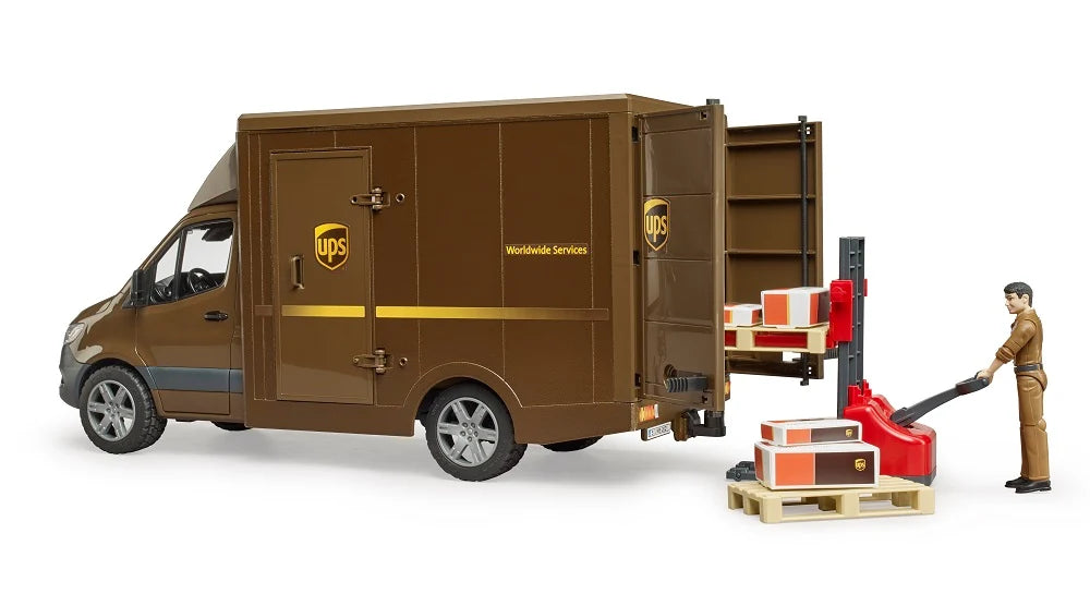 Bruder Sprinter UPS with Driver and Accessories
