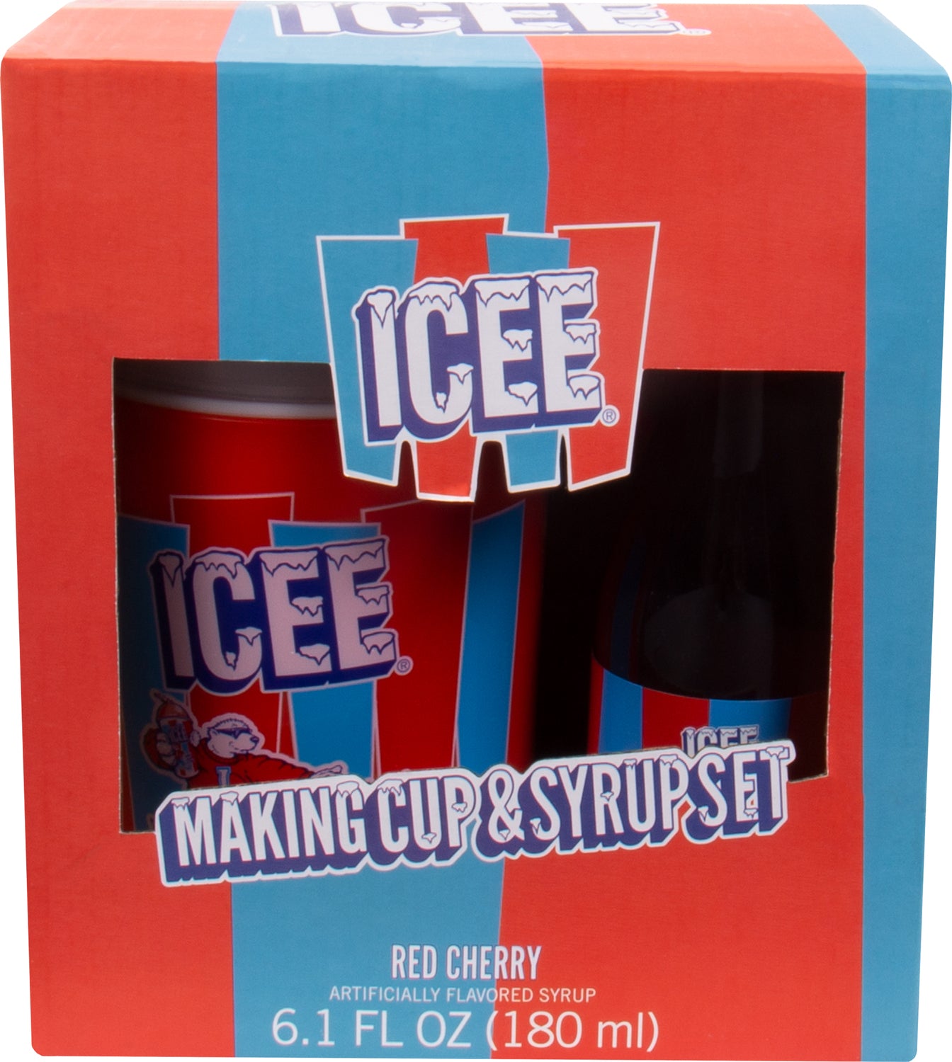 ICEE Making Cup and Cherry Syrup