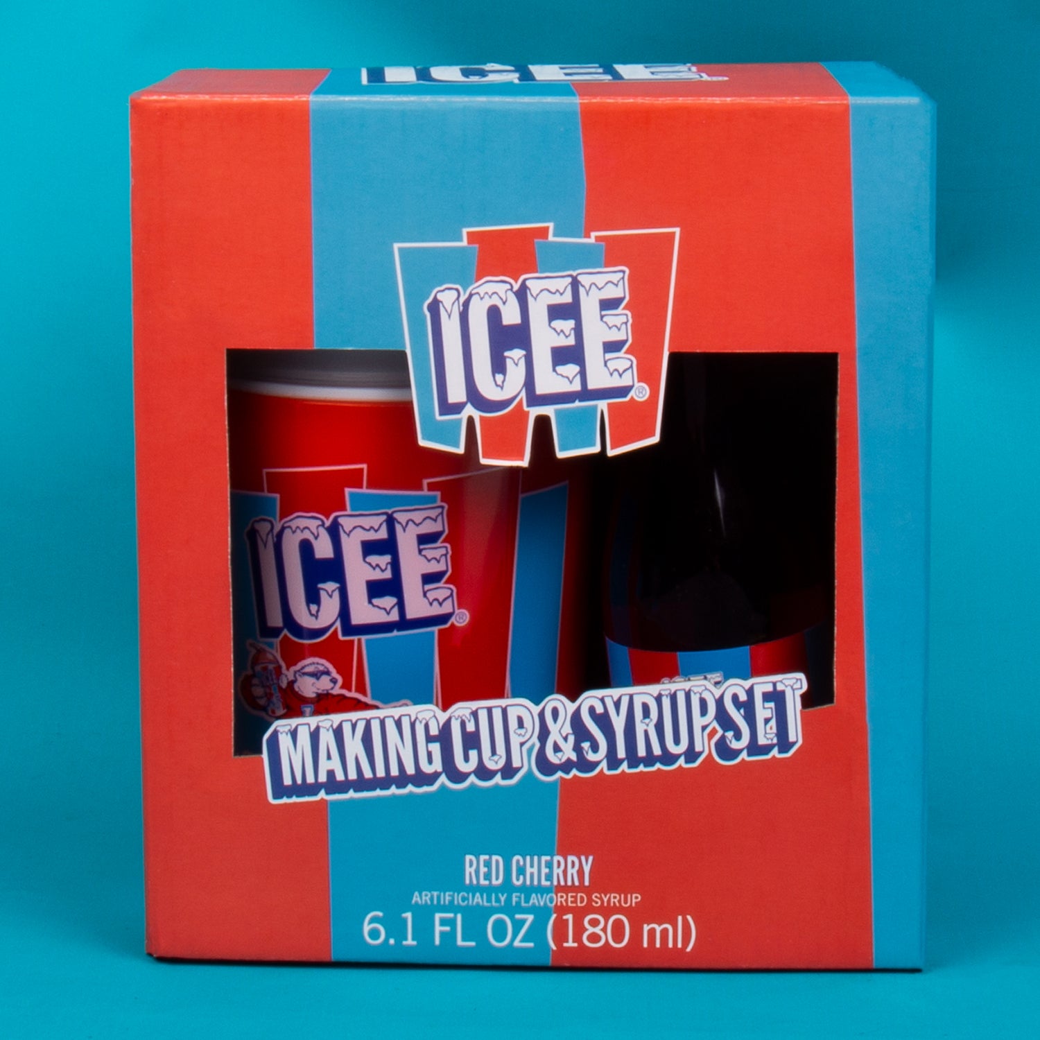 ICEE Making Cup and Cherry Syrup