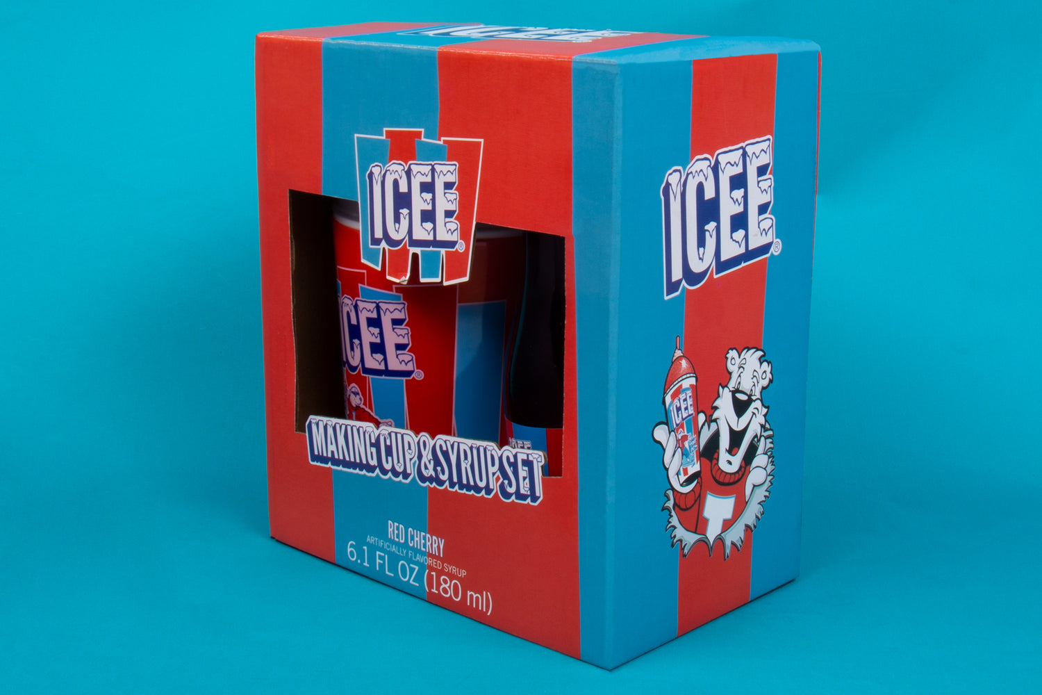 ICEE Making Cup and Cherry Syrup