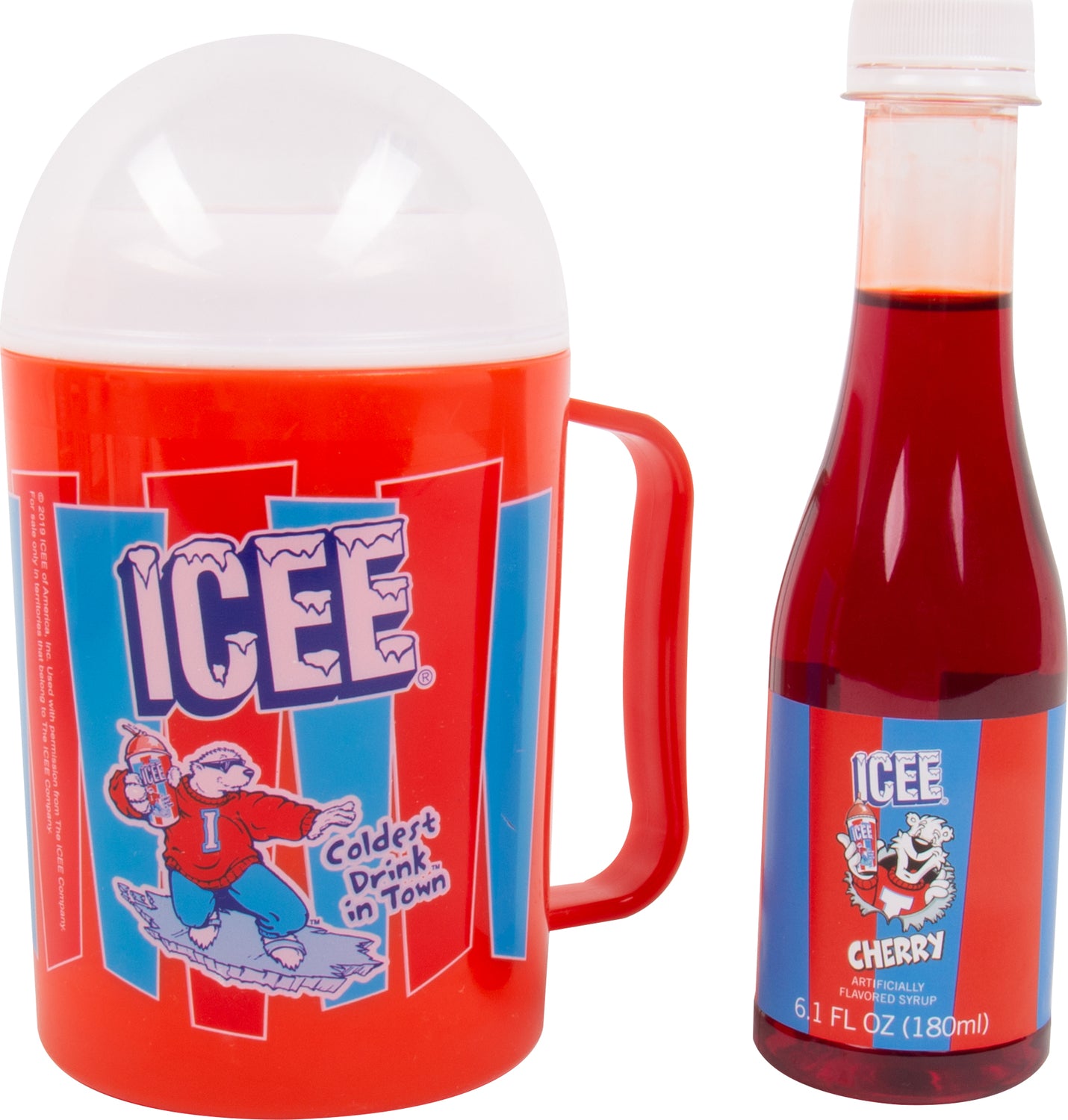 ICEE Making Cup and Cherry Syrup