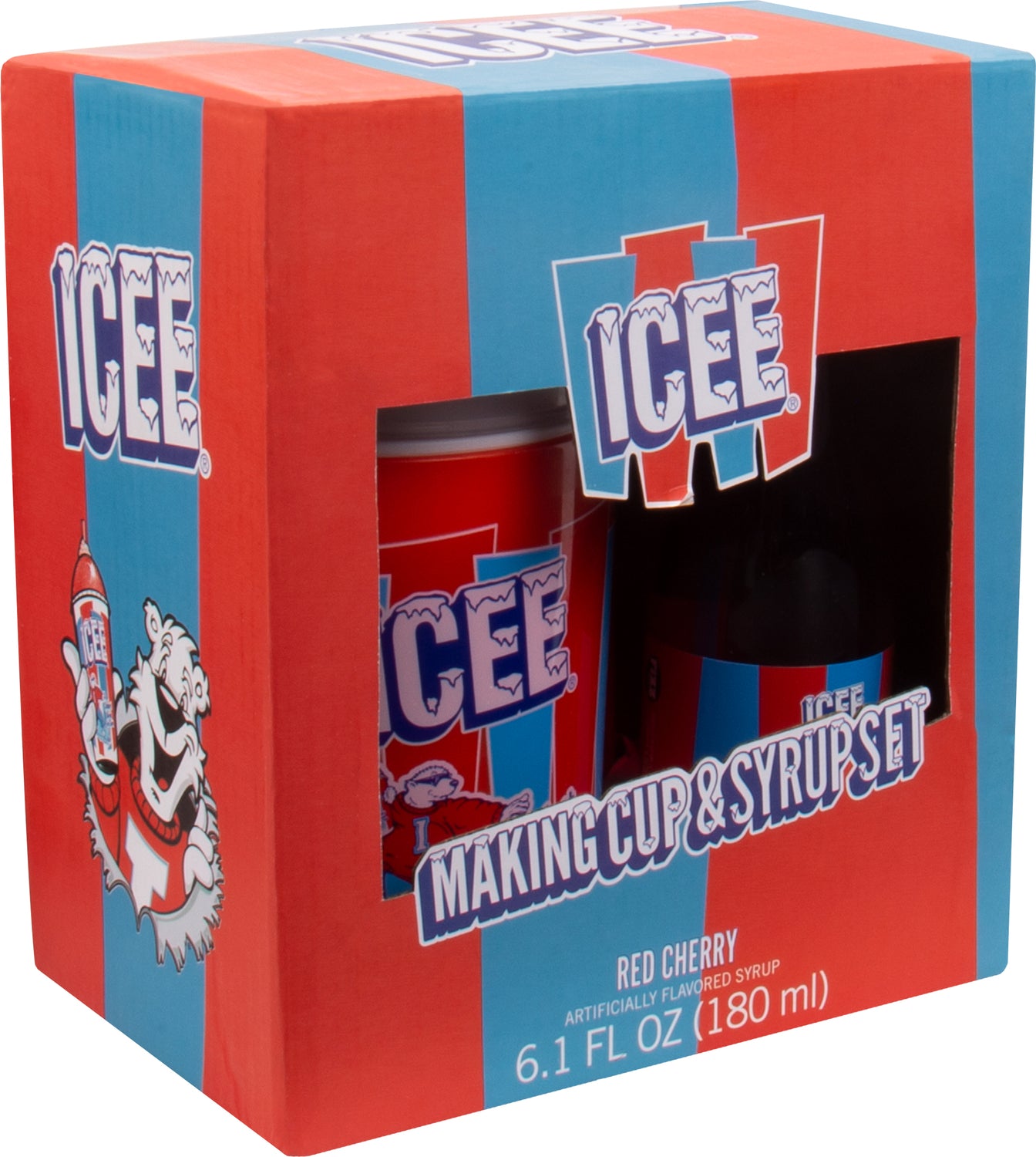 ICEE Making Cup and Cherry Syrup