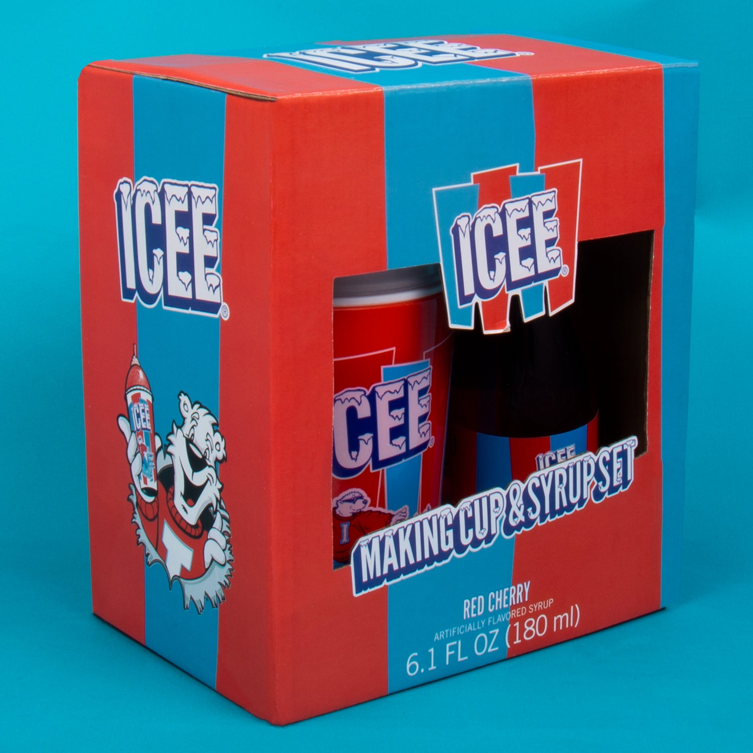 ICEE Making Cup and Cherry Syrup