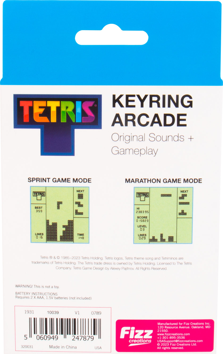 Tetris Keyring Arcade Game