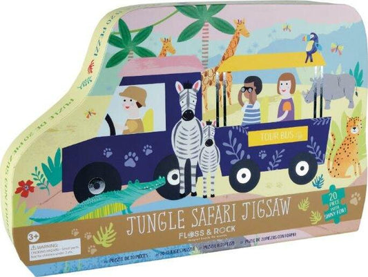 20pc Crocodile Shaped Safari Puzzle