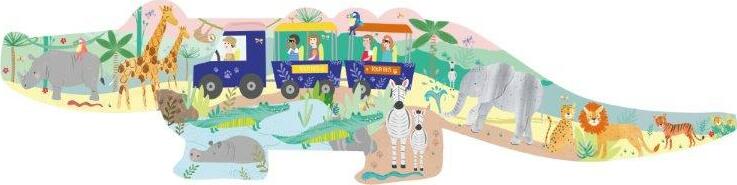 20pc Crocodile Shaped Safari Puzzle