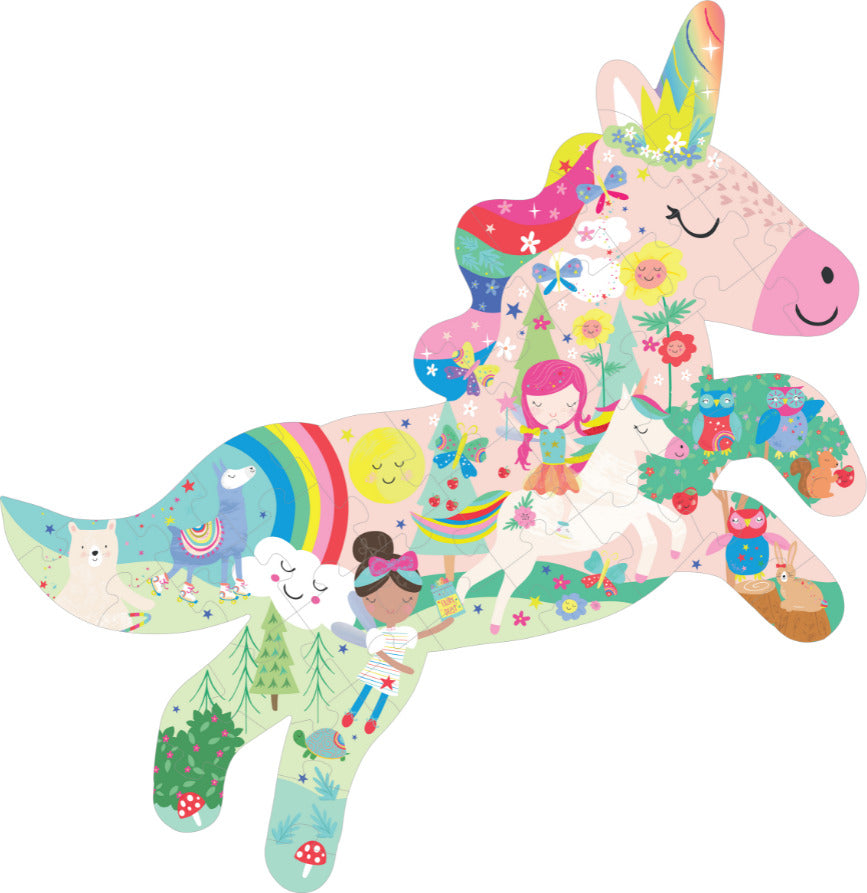 40pc Unicorn Shaped Puzzle