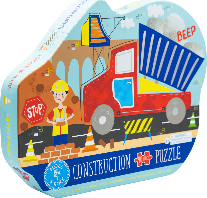 40pc Construction Truck Shaped Puzzle