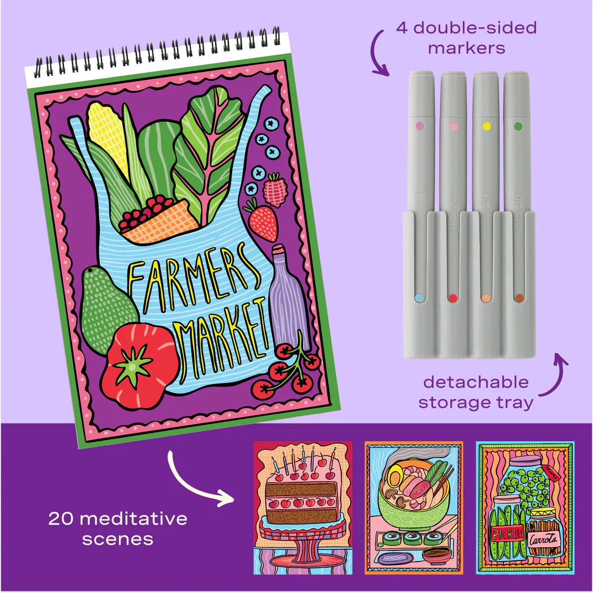 Lifelines FlowArt Color To Reveal Foodie Fun