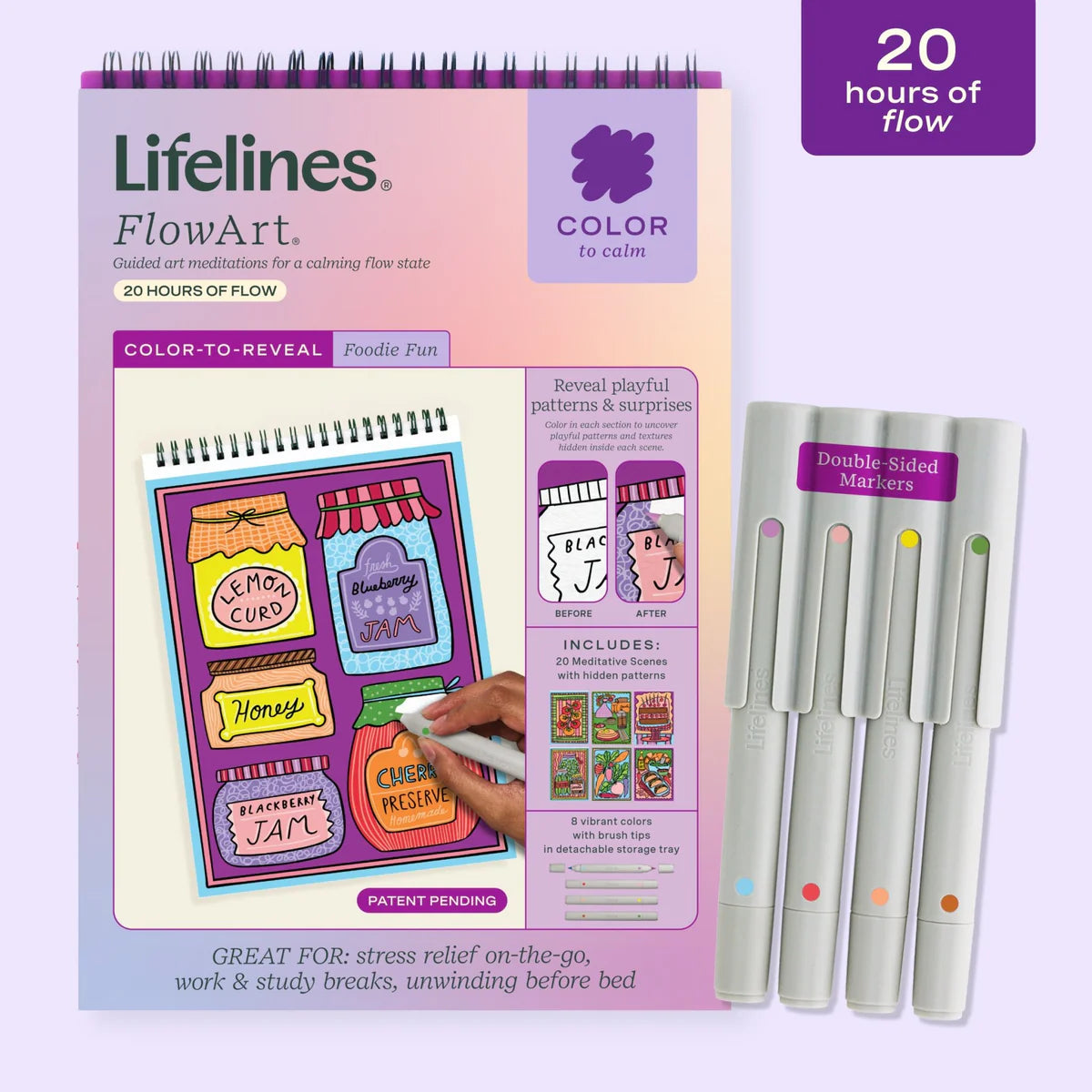 Lifelines FlowArt Color To Reveal Foodie Fun