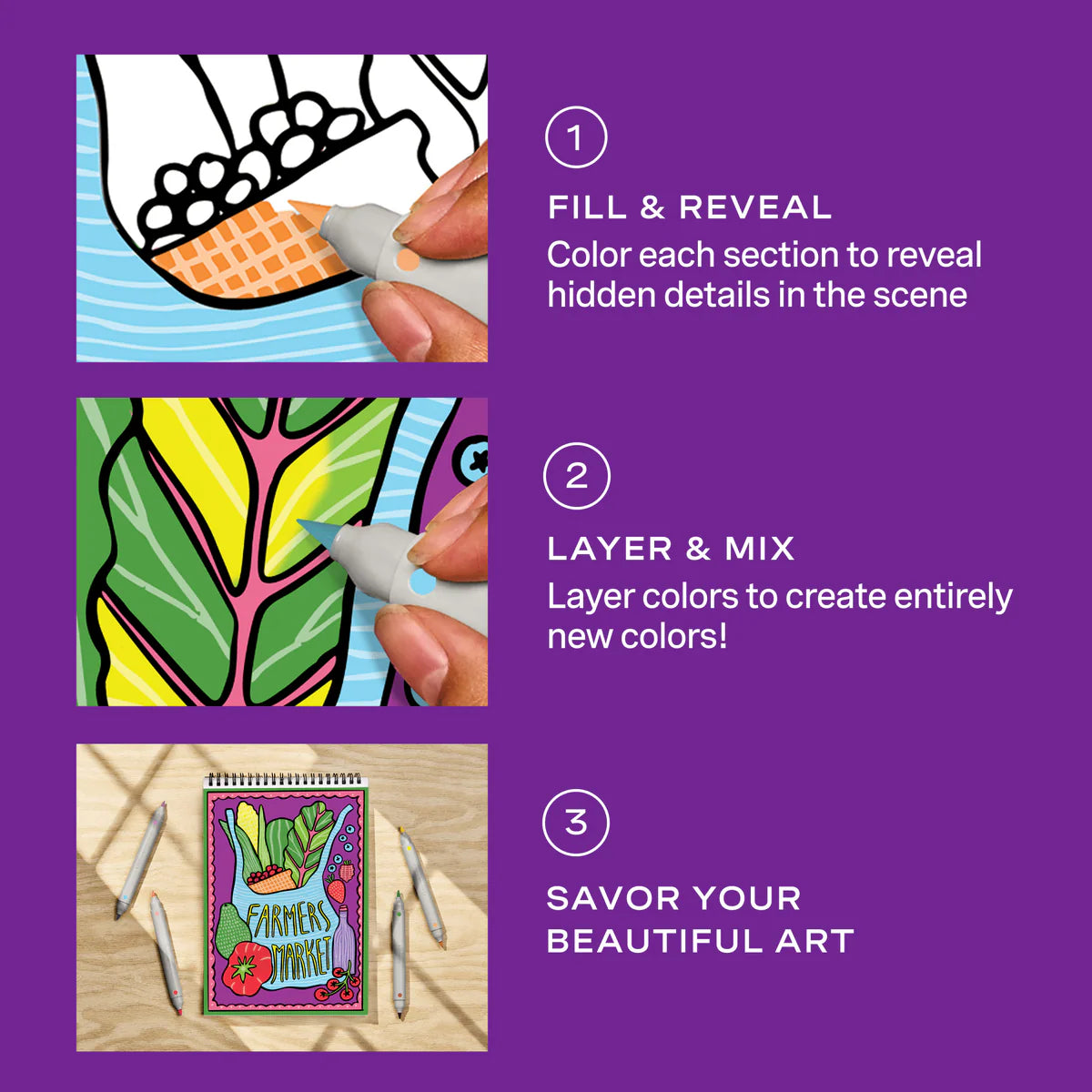 Lifelines FlowArt Color To Reveal Foodie Fun