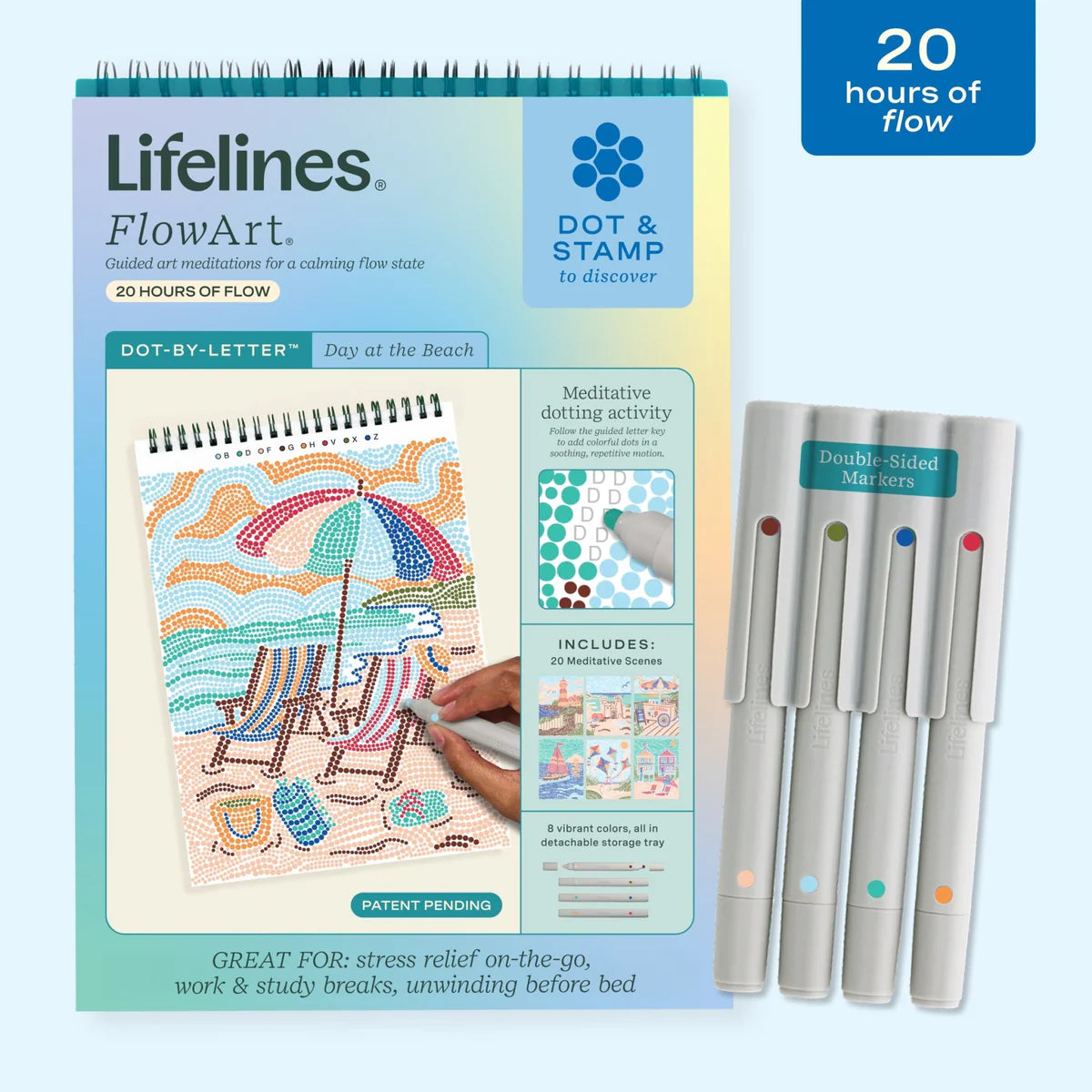 Lifelines FlowArt Dot By Letter Day At The Beach