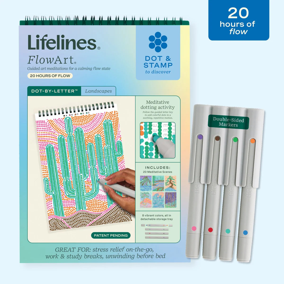 Lifelines FlowArt Dot By Letter Landscapes