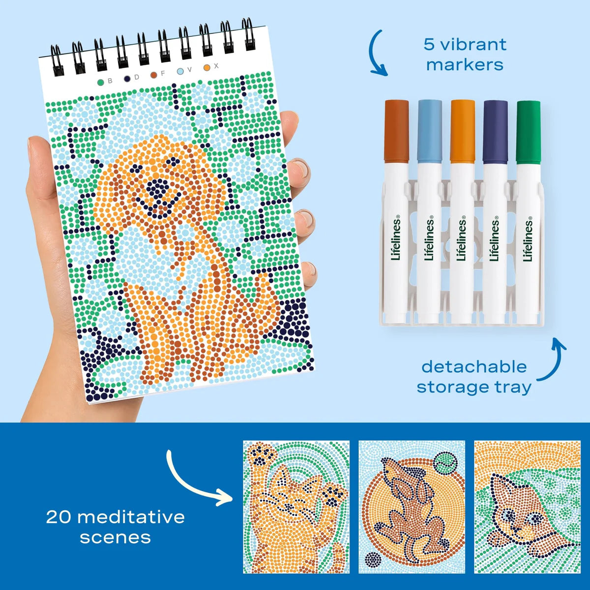 Lifelines FlowArt Mini Dot By Letter Furry Friends