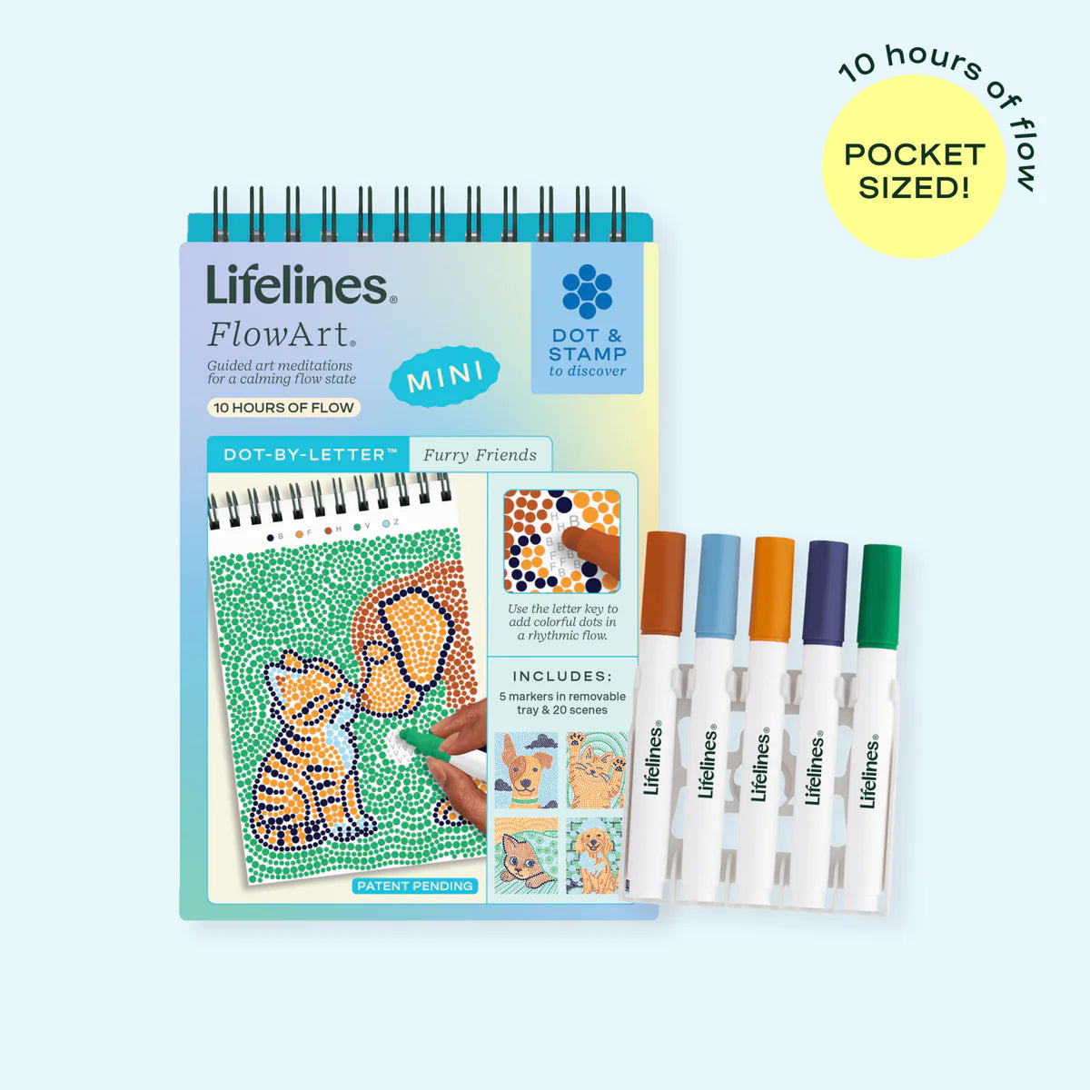 Lifelines FlowArt Mini Dot By Letter Furry Friends