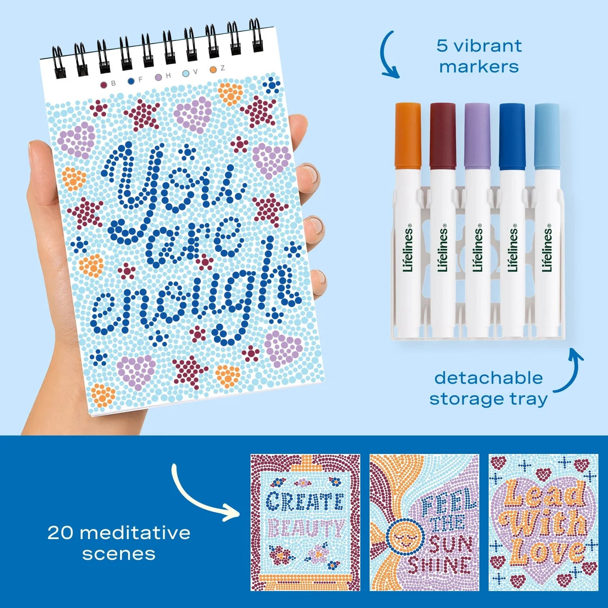 Lifelines FlowArt Mini Dot By Letter Pocket Positivity