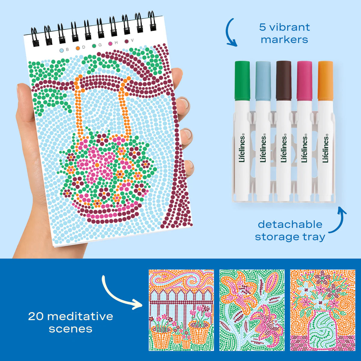 Lifelines FlowArt Mini Dot By Letter Pretty Petals