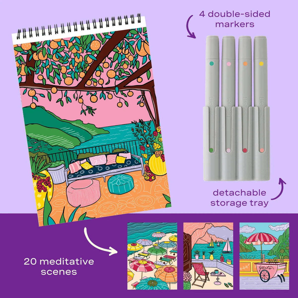 Lifelines FlowArt Color To Reveal Citrus Coastline