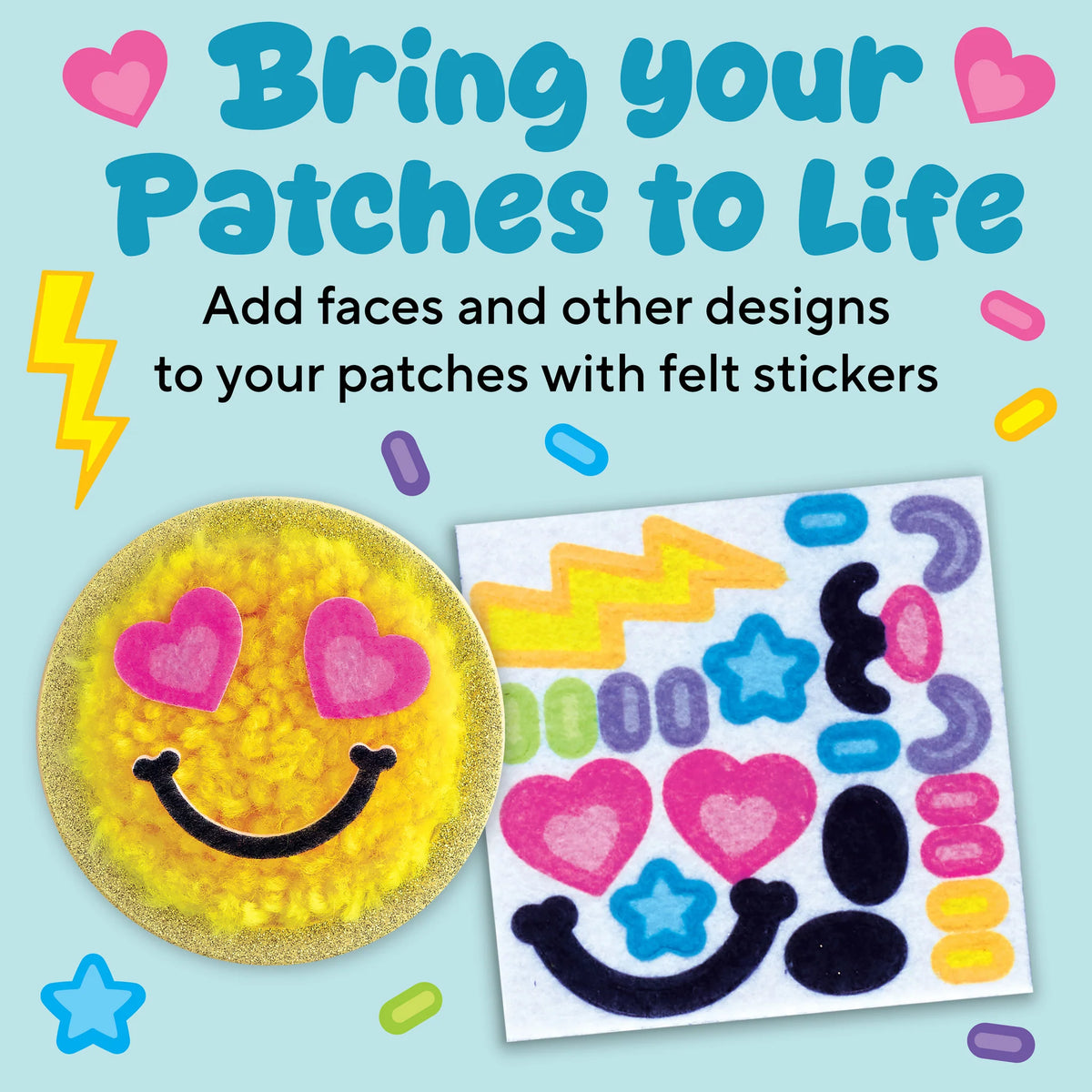 Make Your Own Latch N' Patch Fuzzy Stickers