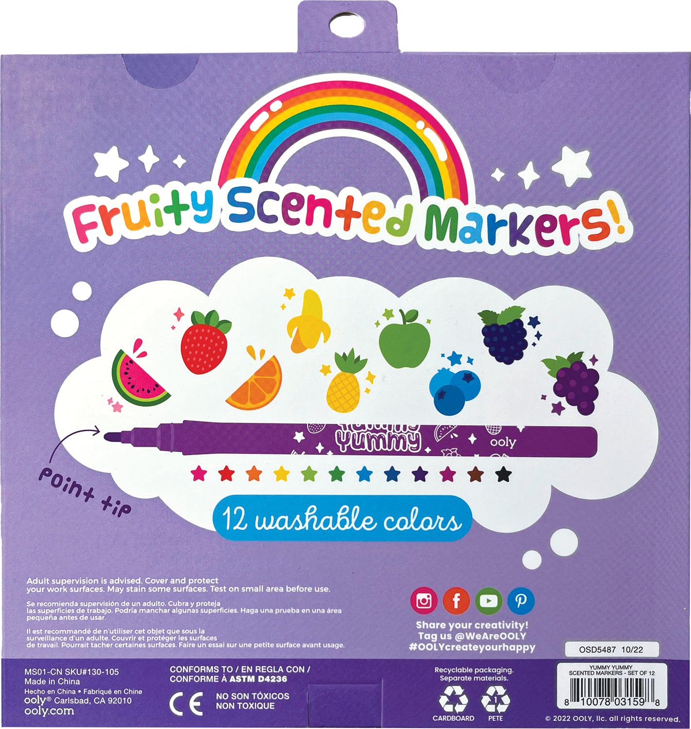 Yummy Yummy Scented Markers - Set of 12